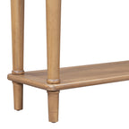 TREXM Entryway Table with 4 Drawers, Retro Console Table with Open Shelf for Entryways, Living Rooms, and Hallways (Old Pine)