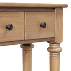 TREXM Entryway Table with 4 Drawers, Retro Console Table with Open Shelf for Entryways, Living Rooms, and Hallways (Old Pine)