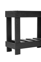 U_Style 62.9' Vintage Entryway Table - Fir Solid Wood with Natural Grain, 6 Reinforced Legs & 4.5' Thick Desktop, Metal Rivet Decor & Plank Under-Shelf, Console Table for Hallway, Living Room