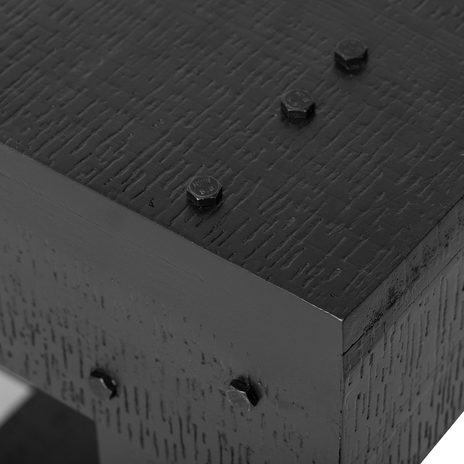 U_Style 62.9' Vintage Entryway Table - Fir Solid Wood with Natural Grain, 6 Reinforced Legs & 4.5' Thick Desktop, Metal Rivet Decor & Plank Under-Shelf, Console Table for Hallway, Living Room