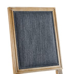 [Set of 6] French Country Dining Chairs - Elegant Cane Backrest & Upholstered Seats with Fluted Legs - Rustic Weathered Finish - Solid Rubberwood Frame - Vintage Inspired Kitchen & Dining Room Chairs