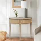 Vintage Storage Console Table with Fluted Doors.