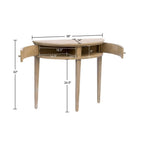 Vintage Storage Console Table with Fluted Doors.