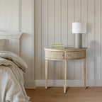 Vintage Storage Console Table with Fluted Doors.