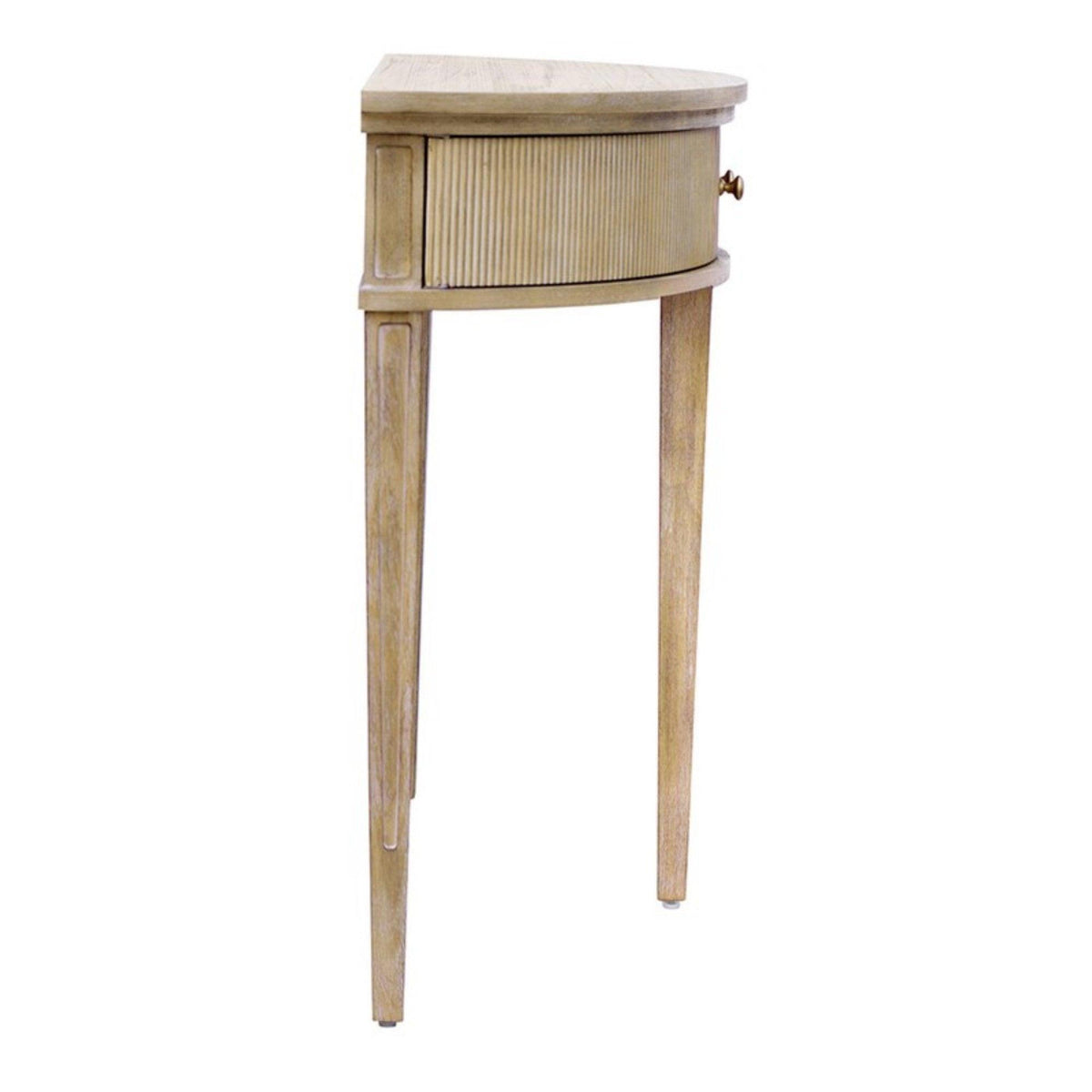 Vintage Storage Console Table with Fluted Doors.