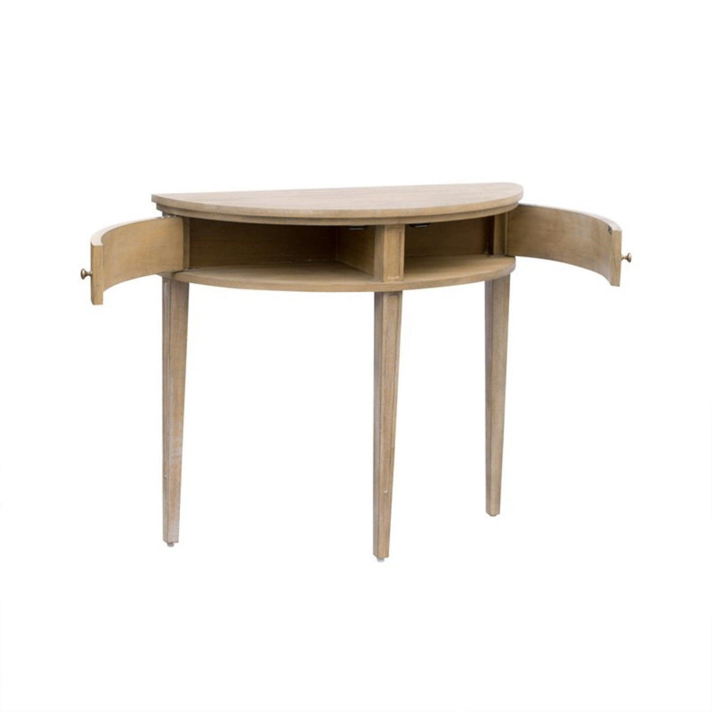 Vintage Storage Console Table with Fluted Doors.