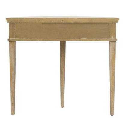 Vintage-Inspired Storage Console Table with Fluted Doors, Reclaimed Wheat MDF, 36' Width Console Table