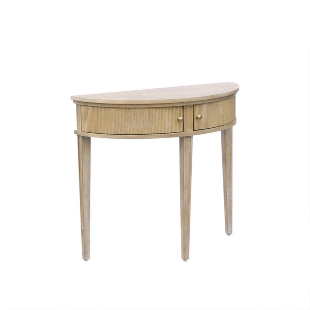 Vintage Storage Console Table with Fluted Doors.