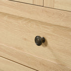 Vintage Style Dome Cabinet with High-Quality Materials and Large Storage Space in Natural Finish