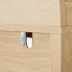 Vintage Style Dome Cabinet with High-Quality Materials and Large Storage Space in Natural Finish