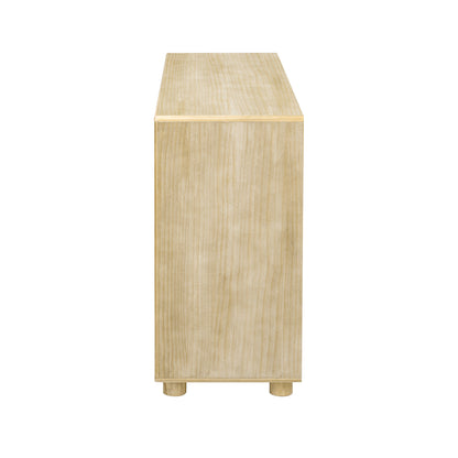 TREXM Console Table for Entryway, Vintage Entryway Table with Drawers and Shelves, Perfect Console Tables with Storage for Entryway, Hallway, Living Room (Natural Wood Wash)