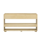 TREXM Console Table for Entryway, Vintage Entryway Table with Drawers and Shelves, Perfect Console Tables with Storage for Entryway, Hallway, Living Room (Natural Wood Wash)