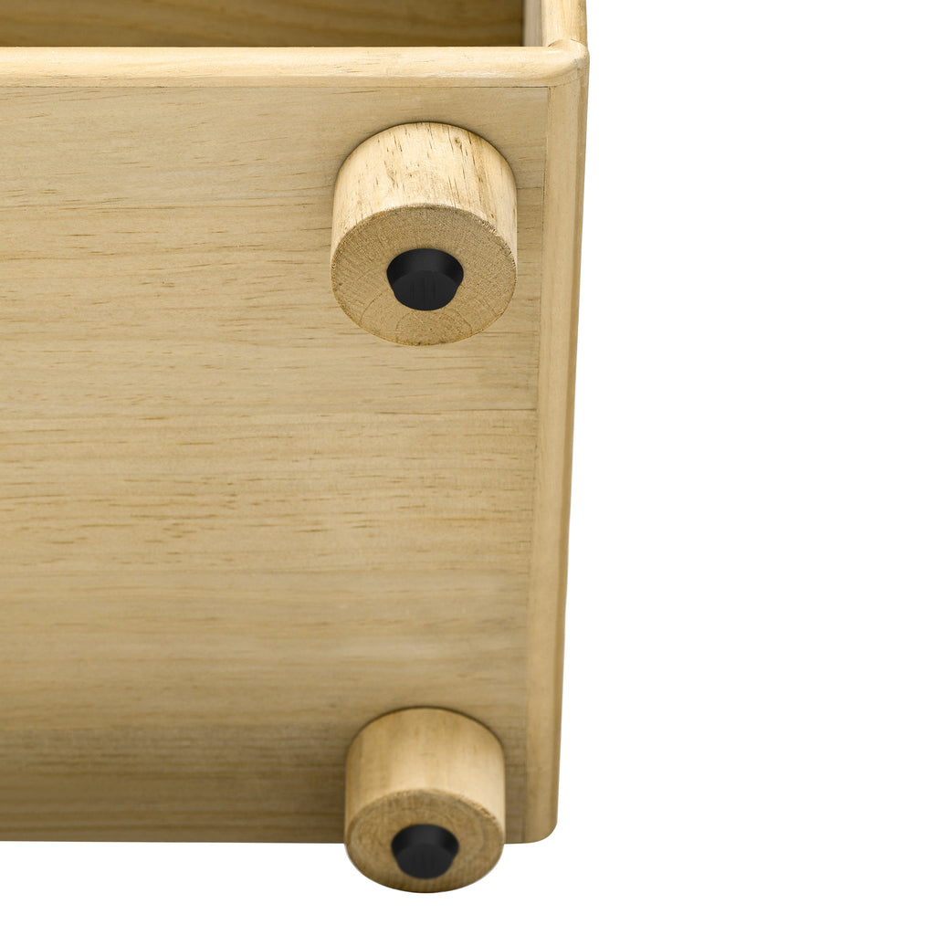 TREXM Console Table for Entryway, Vintage Entryway Table with Drawers and Shelves, Perfect Console Tables with Storage for Entryway, Hallway, Living Room (Natural Wood Wash)