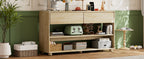 TREXM Console Table for Entryway, Vintage Entryway Table with Drawers and Shelves, Perfect Console Tables with Storage for Entryway, Hallway, Living Room (Natural Wood Wash)
