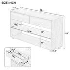 TREXM Console Table for Entryway, Vintage Entryway Table with Drawers and Shelves, Perfect Console Tables with Storage for Entryway, Hallway, Living Room (Natural Wood Wash)