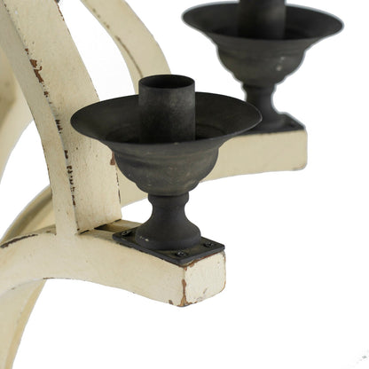 6 - Light Wood Chandelier, Hanging Light Fixture with Adjustable Chain for Kitchen Dining Room Foyer Entryway, Bulb Not Included - Groovy Boardz