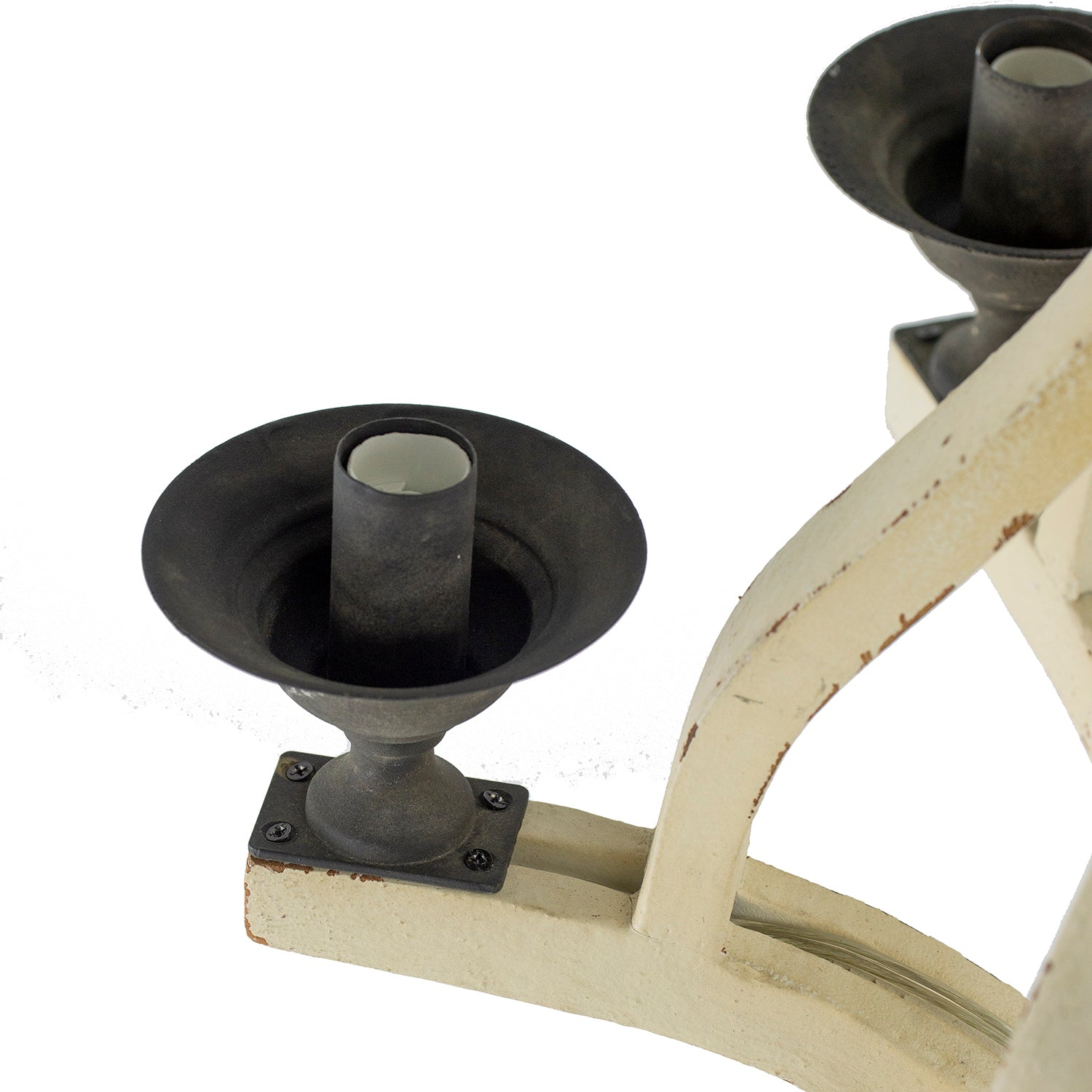 6 - Light Wood Chandelier, Hanging Light Fixture with Adjustable Chain for Kitchen Dining Room Foyer Entryway, Bulb Not Included - Groovy Boardz