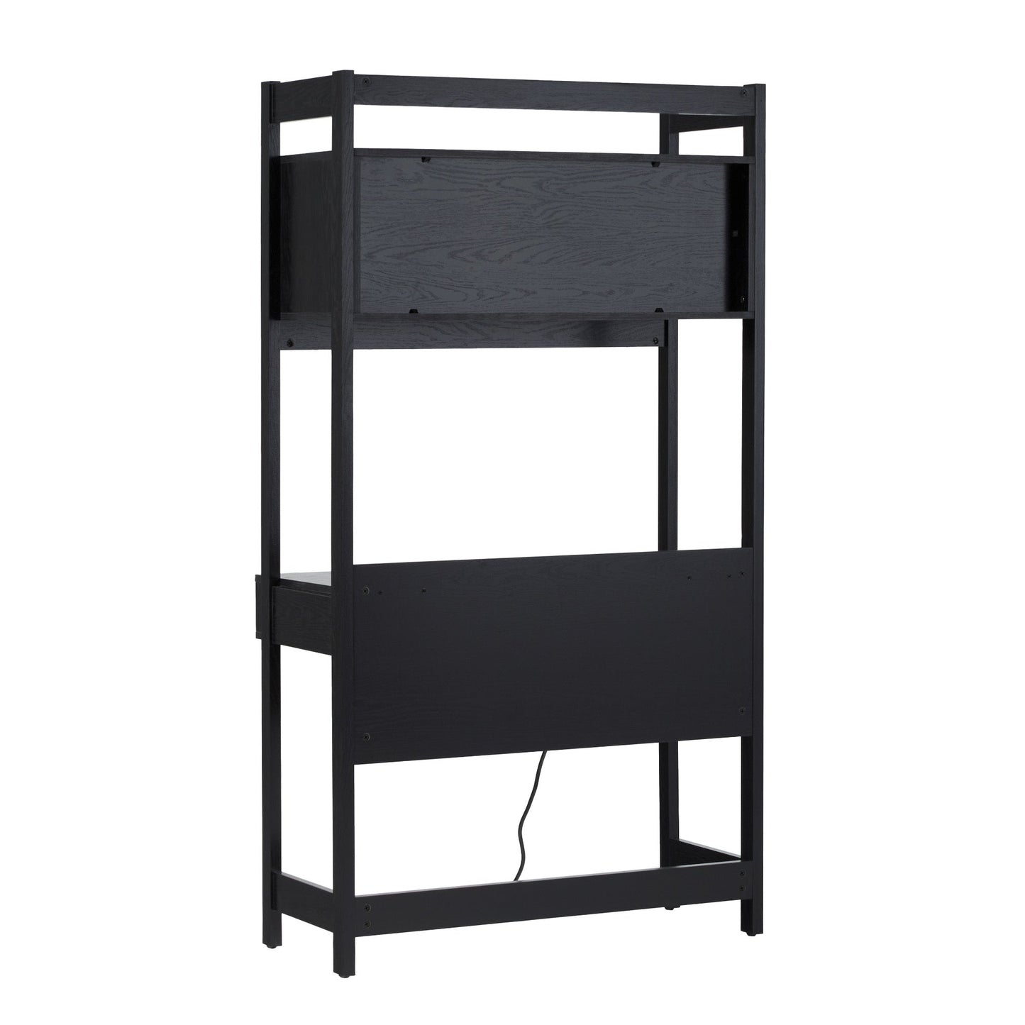 Walker Edison Transitional Reeded and Narrow/Wide Bookshelves and Desks with Drawers and Hutch