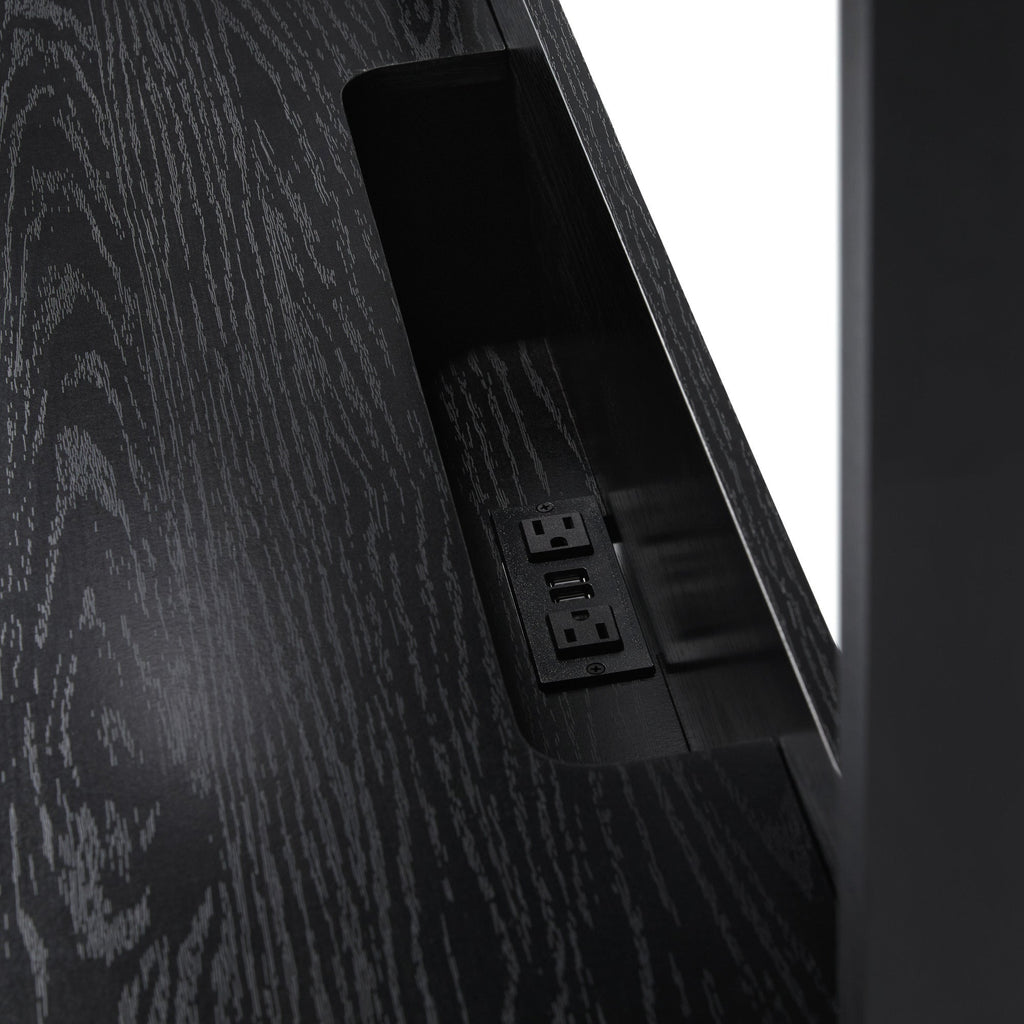 Walker Edison Transitional Reeded and Narrow/Wide Bookshelves and Desks with Drawers and Hutch