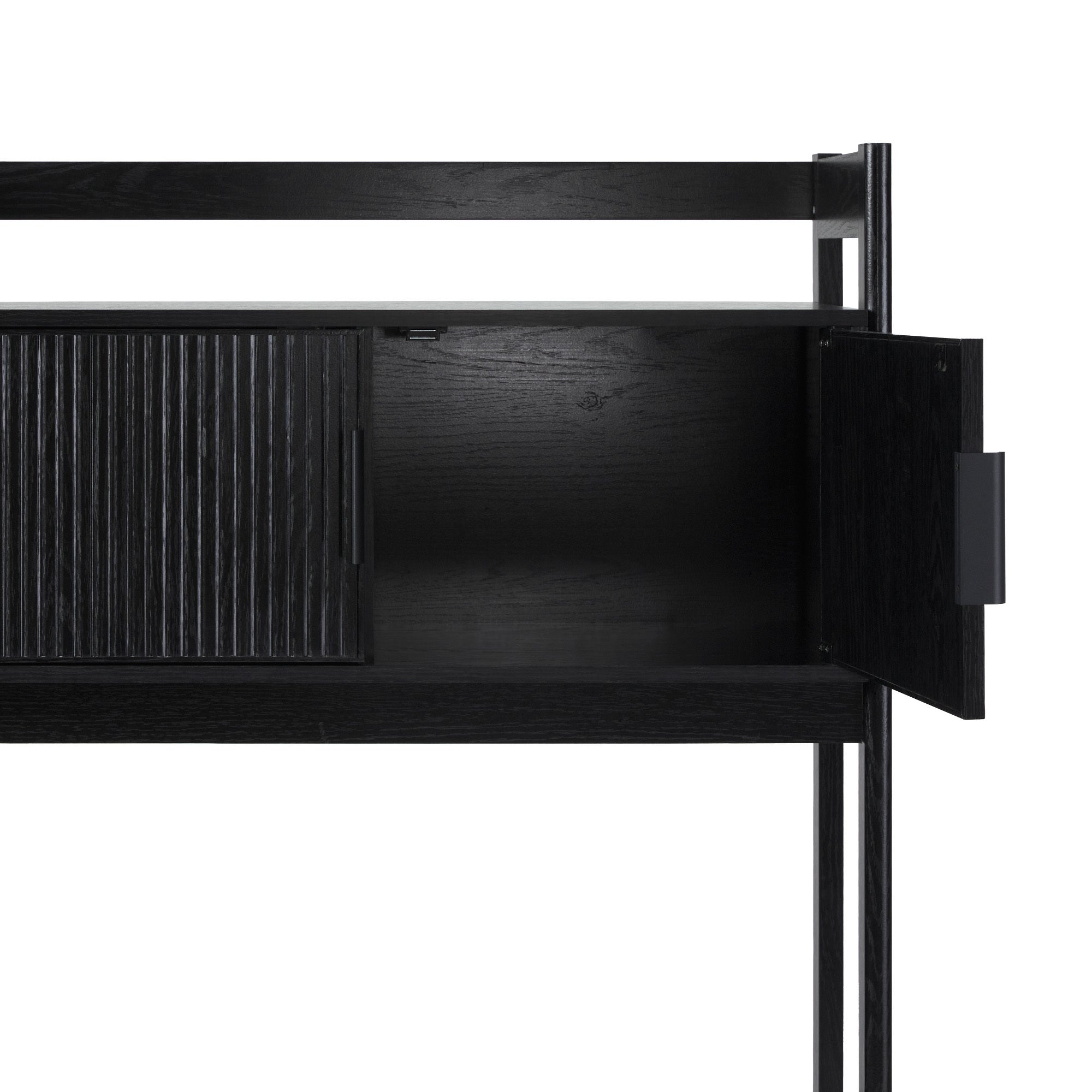 Walker Edison Transitional Reeded and Narrow/Wide Bookshelves and Desks with Drawers and Hutch