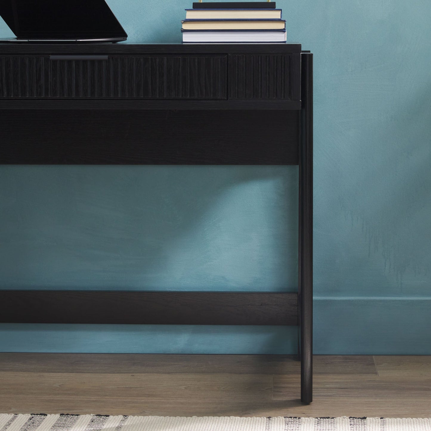 Walker Edison Transitional Reeded and Narrow/Wide Bookshelves and Desks with Drawers and Hutch