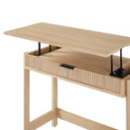 Walker Edison Transitional Reeded and Narrow/Wide Bookshelves and Desks with Drawers and Hutch