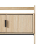 Walker Edison Transitional Reeded and Narrow/Wide Bookshelves and Desks with Drawers and Hutch