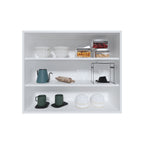 Wally 36 Wide x 30H 3-Tier Open Wall Cabinet, Wall Shelf, Storage Cabinet, Cube Shelf Bedroom, Office, Living Room, Garage White