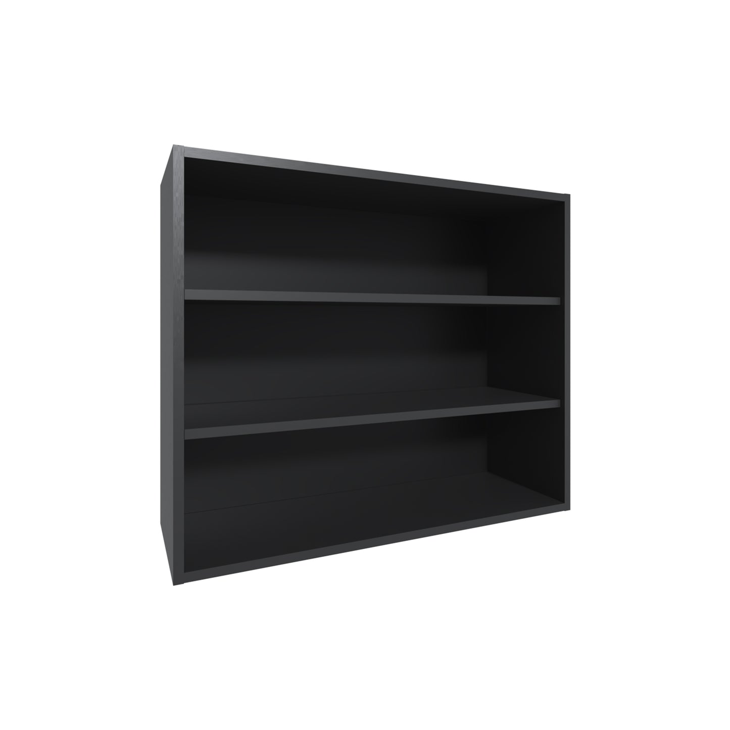 Wally 36 Wide x 30H 3-Tier Open Wall Cabinet, Wall Shelf, Storage Cabinet, Cube Shelf Bedroom, Office, Living Room, Garage Black