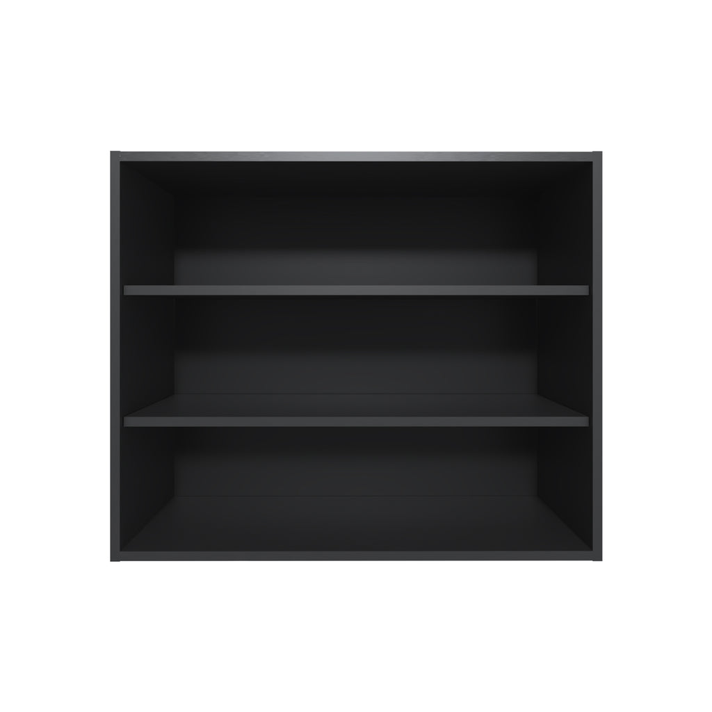 Wally 36 Wide x 30H 3-Tier Open Wall Cabinet, Wall Shelf, Storage Cabinet, Cube Shelf Bedroom, Office, Living Room, Garage Black
