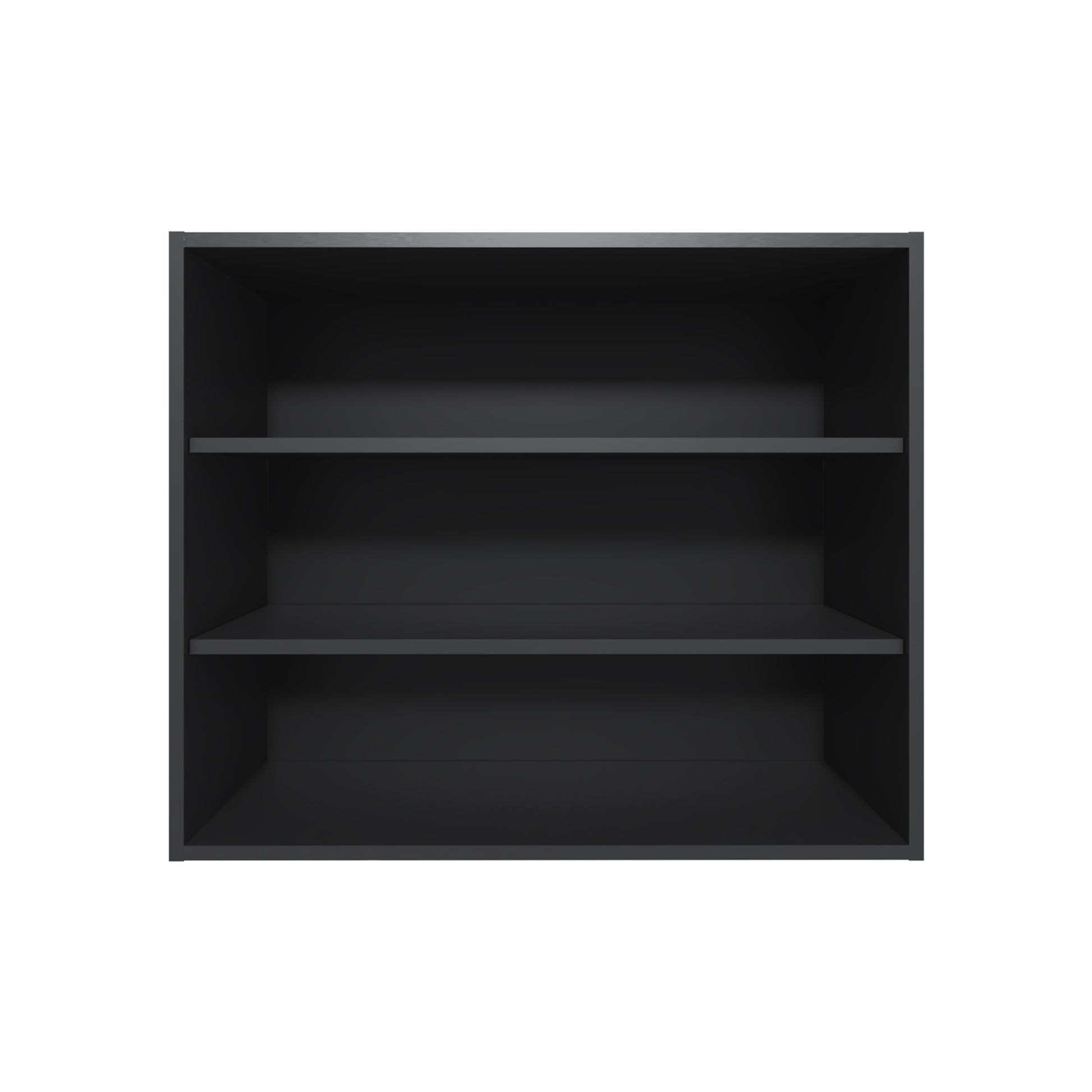 Wally 36 Wide x 30H 3-Tier Open Wall Cabinet, Wall Shelf, Storage Cabinet, Cube Shelf Bedroom, Office, Living Room, Garage Black