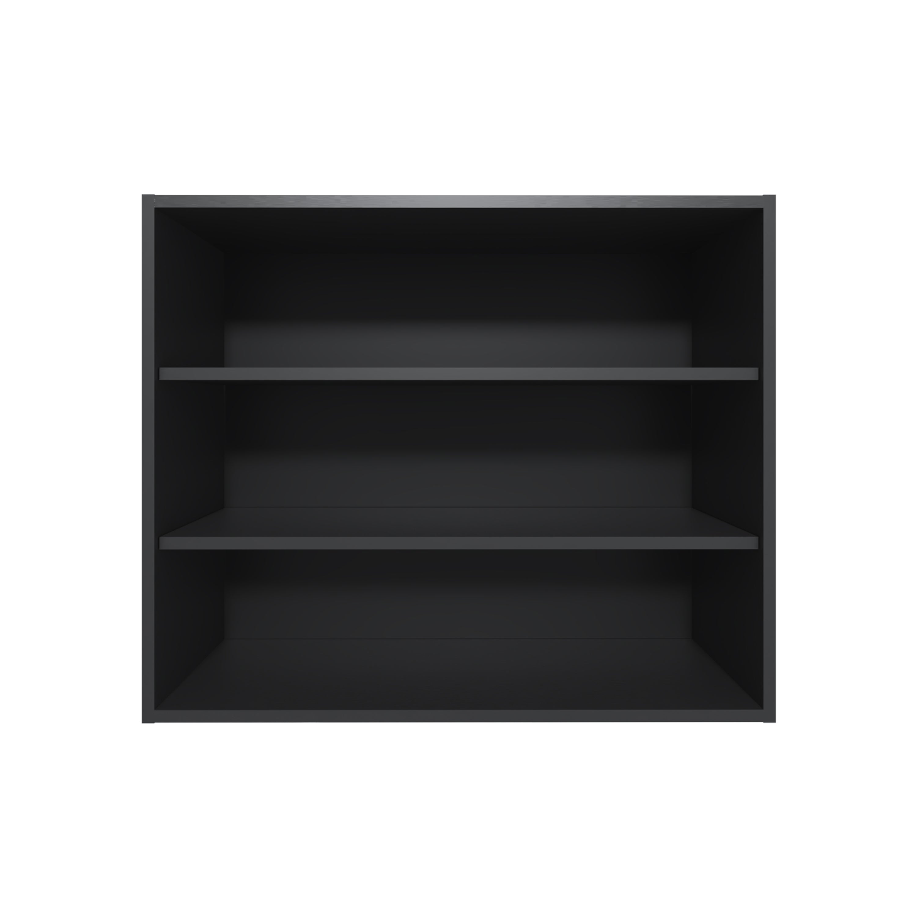 Wally 36 Wide x 30H 3-Tier Open Wall Cabinet, Wall Shelf, Storage Cabinet, Cube Shelf Bedroom, Office, Living Room, Garage Black