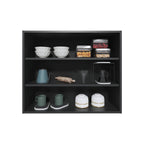 Wally 36 Wide x 30H 3-Tier Open Wall Cabinet, Wall Shelf, Storage Cabinet, Cube Shelf Bedroom, Office, Living Room, Garage Black
