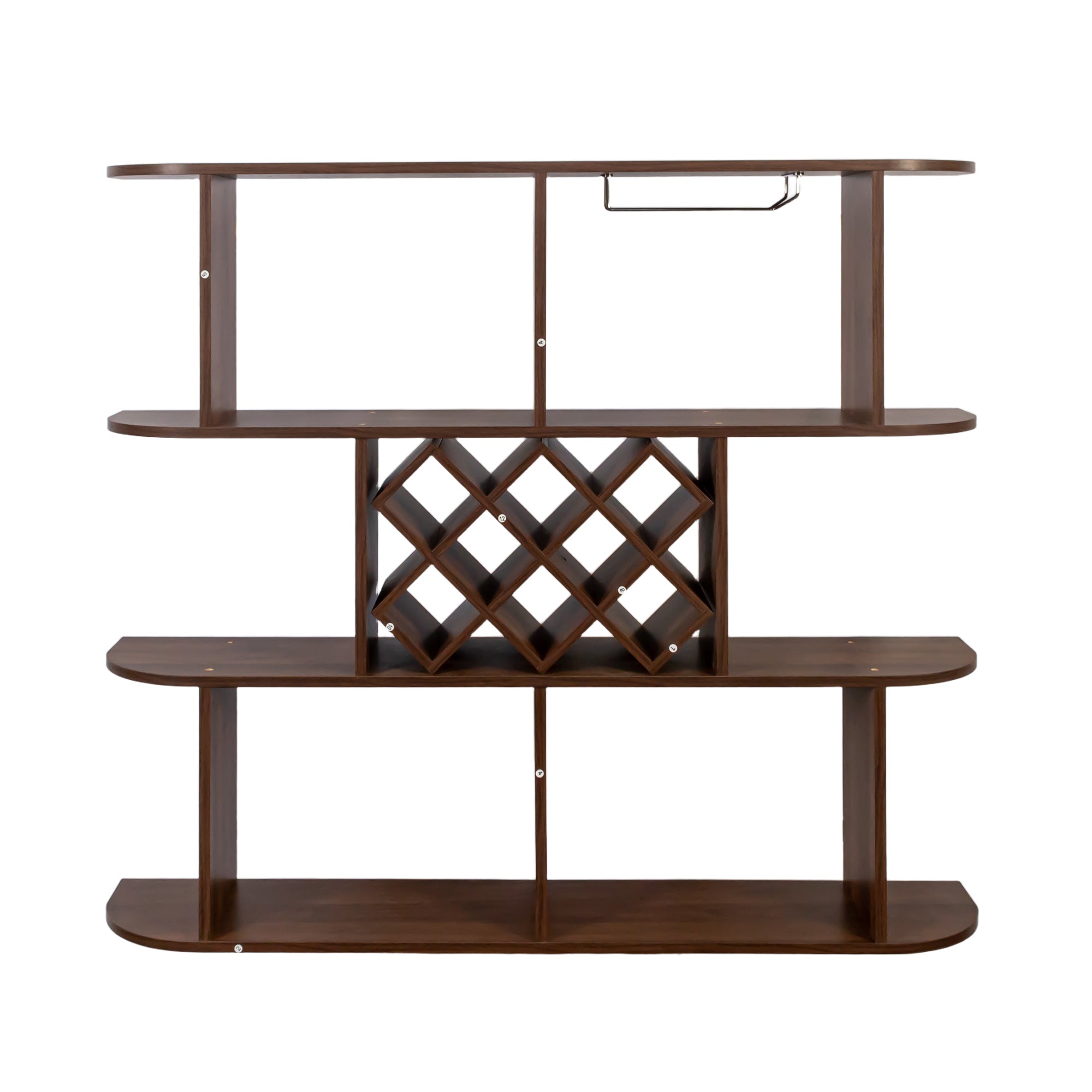 Large Wall Mounted 3 Tier Rustic Bottle Wine Rack,Multifunctional Wooden Wall Mounted Wine Rack,Storage Rack with Wine Glass Holder,mounted wall Storage winerack Rack for Home Bar Dining Room Decor