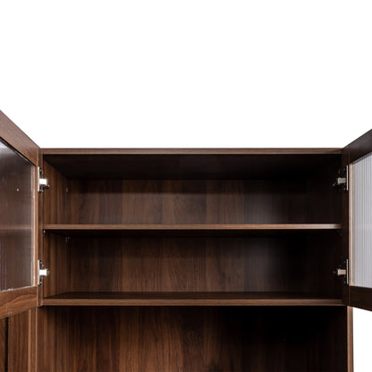 Kitchen pantry cabinet with multi-functional pull-out multi-tier storage shelf,Farmhouse Storage Cabinet with 4 Doors,Pantry Organizers for Kitchen,Dining Room