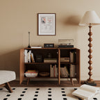 Entryway Storage Media Console Farmhouse Tv Stand Accent Buffet Sideboard Cabinet With Doors and Shelves Buffets