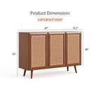 Entryway Storage Media Console Farmhouse Tv Stand Accent Buffet Sideboard Cabinet With Doors and Shelves Buffets