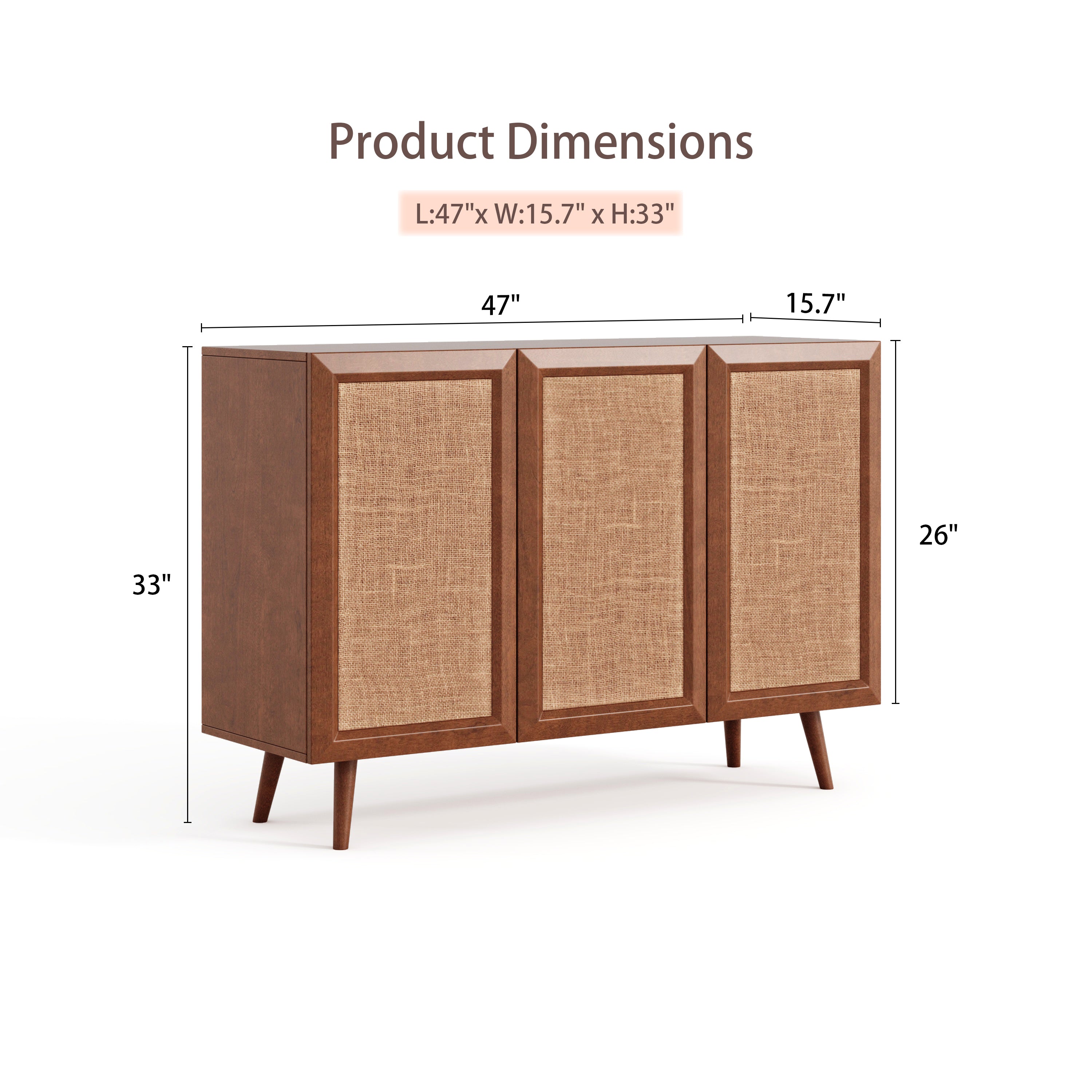 Entryway Storage Media Console Farmhouse Tv Stand Accent Buffet Sideboard Cabinet With Doors and Shelves Buffets