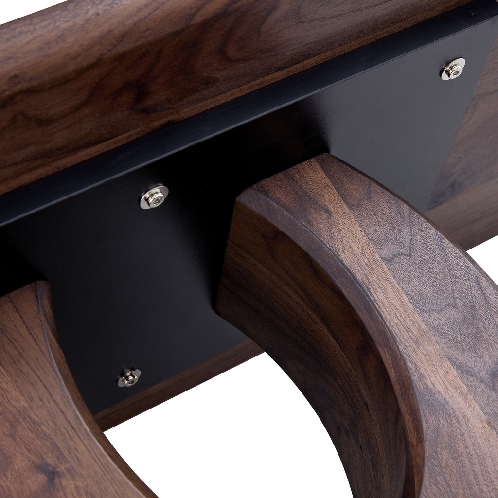 Modern Minimalist Walnut Dark Brown Texture Sticker-Patterned MDF Rectangular Coffee Table. Add a quiet and cozy atmosphere to your home.MDF coffee table,Walnut,Dark Brown textured Sticker,side table.