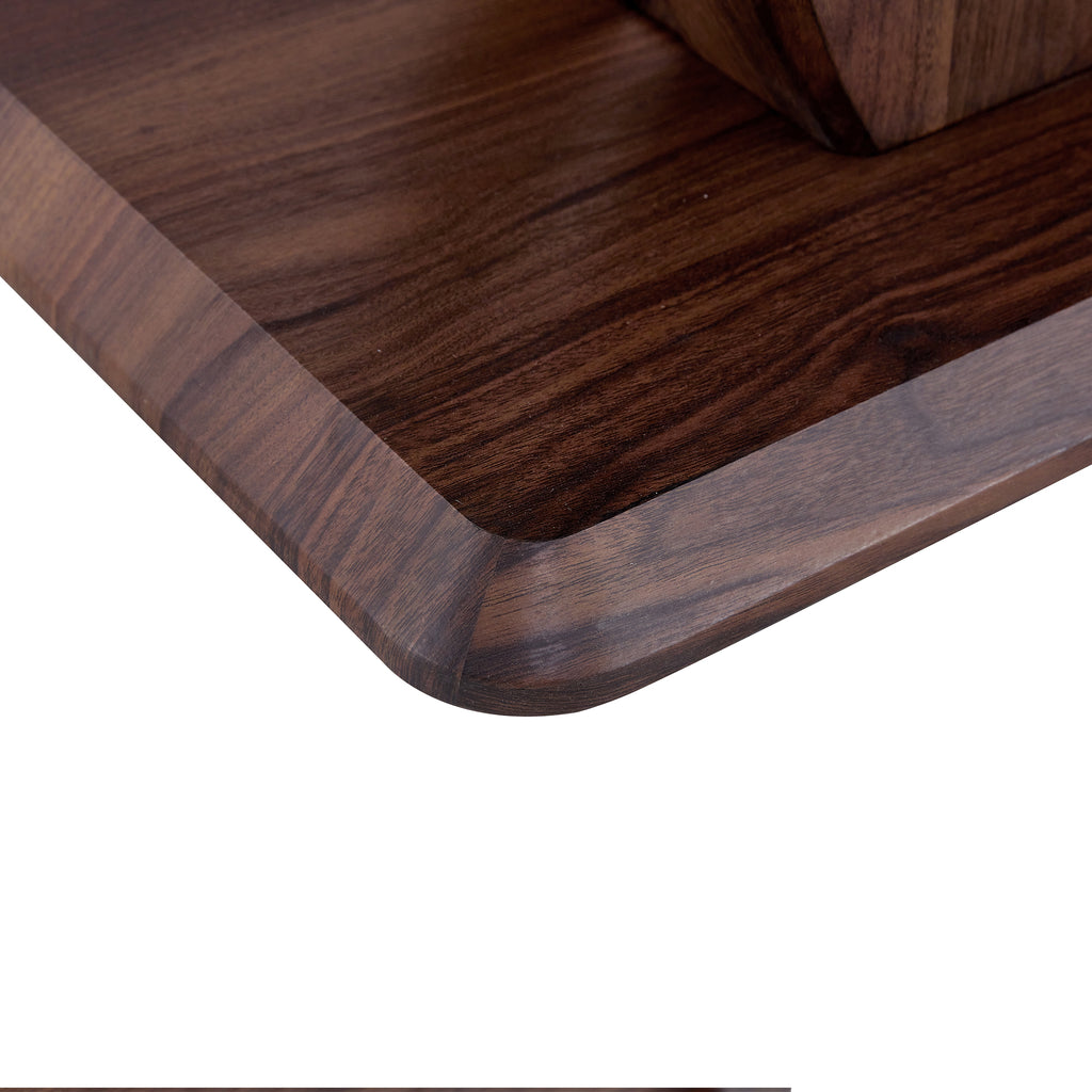 Modern Minimalist Walnut Dark Brown Texture Sticker-Patterned MDF Rectangular Coffee Table. Add a quiet and cozy atmosphere to your home.MDF coffee table,Walnut,Dark Brown textured Sticker,side table.