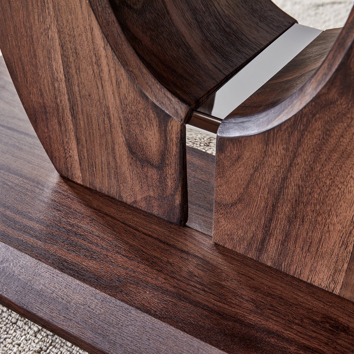 Modern Minimalist Walnut Dark Brown Texture Sticker-Patterned MDF Rectangular Coffee Table. Add a quiet and cozy atmosphere to your home.MDF coffee table,Walnut,Dark Brown textured Sticker,side table.