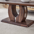 Modern Minimalist Walnut Dark Brown Texture Sticker-Patterned MDF Rectangular Coffee Table. Add a quiet and cozy atmosphere to your home.MDF coffee table,Walnut,Dark Brown textured Sticker,side table.