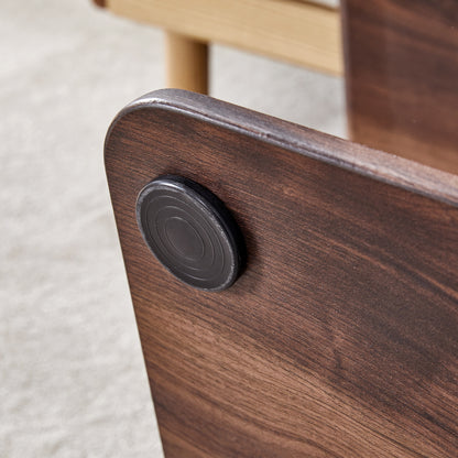 Modern Minimalist Walnut Dark Brown Texture Sticker-Patterned MDF Rectangular Coffee Table. Add a quiet and cozy atmosphere to your home.MDF coffee table,Walnut,Dark Brown textured Sticker,side table.