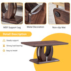 Modern Minimalist Walnut Dark Brown Texture Sticker-Patterned MDF Rectangular Coffee Table. Add a quiet and cozy atmosphere to your home.MDF coffee table,Walnut,Dark Brown textured Sticker,side table.