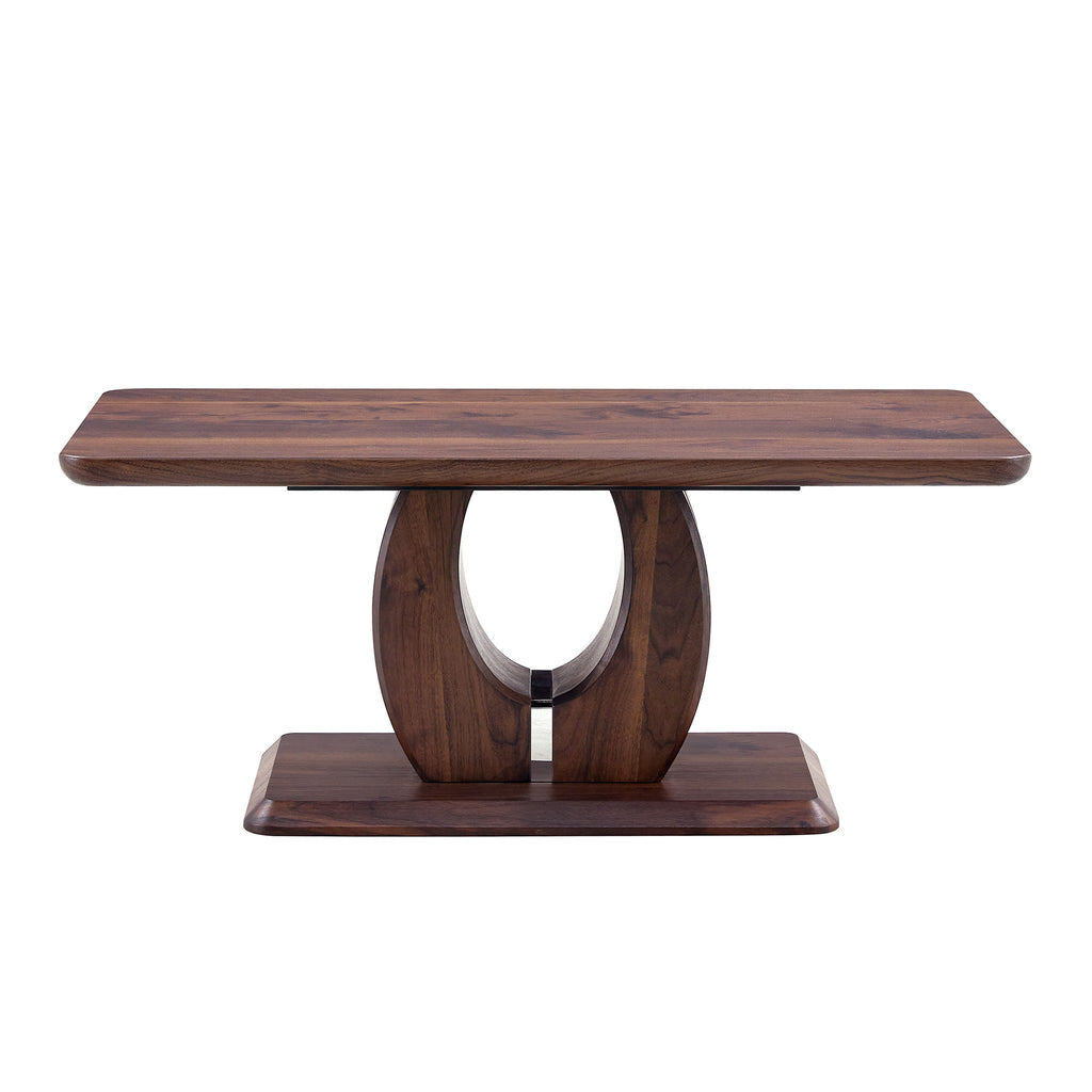 Modern Minimalist Walnut Dark Brown Texture Sticker-Patterned MDF Rectangular Coffee Table. Add a quiet and cozy atmosphere to your home.MDF coffee table,Walnut,Dark Brown textured Sticker,side table.