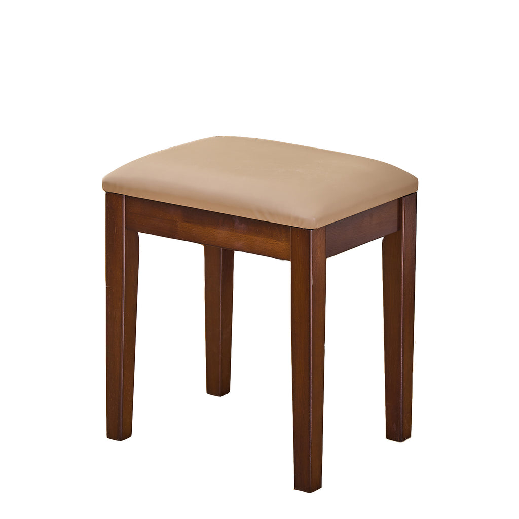 Elegant makeup vanity desk with 3 modes Adjustable Lighted Mirror,modern dressing table set with large shelves, drawer and canbinet,Walnut