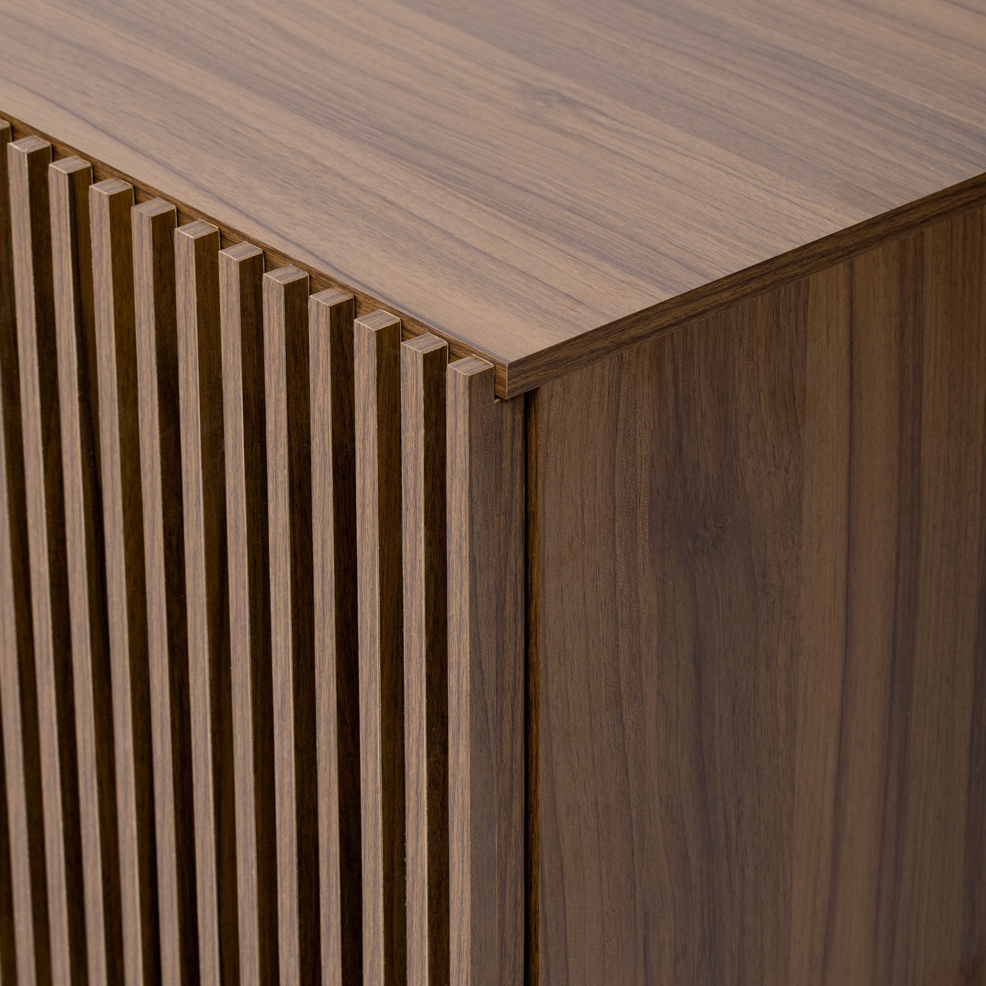 Mid-Century Modern style 2 in 1 PET FRIENDLY Walnut TV STAND Cat house With Sliding glass door flip-down