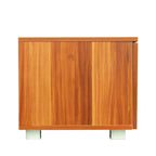 Walnut TV Stand for 70 Inch TV Stands, Media Console Entertainment Center Television Table, 2 Storage Cabinet with Open Shelves for Living Room Bedroom