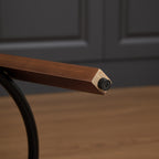 Walnut Rattan Swivel Counter Height Bar Stools.