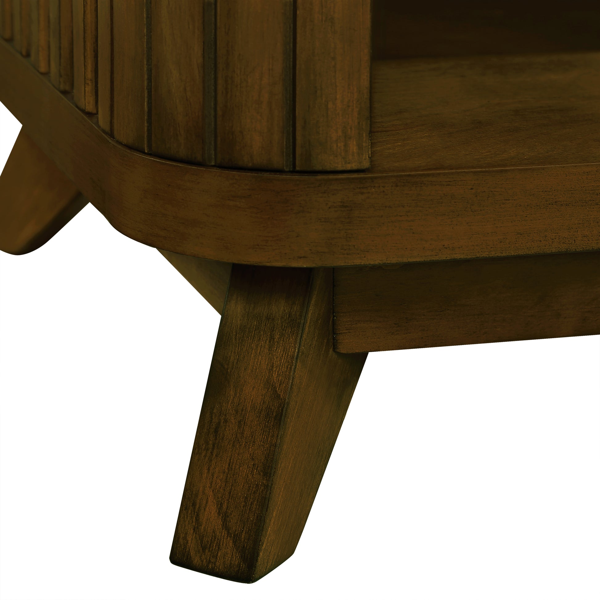 Rectangular Wood Coffee Table for Living Room, 41.5-Inch Coffee Table with Solid Wood Legs, Wood Center Table Tea Table with Open Storage Shelf. Easy Assembly,  Walnut